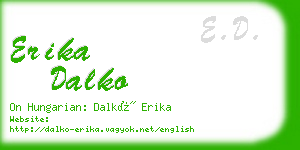 erika dalko business card